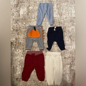 Cat & Jack Kids Bottoms Set - Blue, Orange, Navy, Red, White size 3/6M